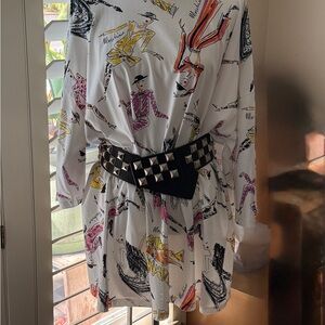 Moschino Couture Fun Colorful Cotton Dress